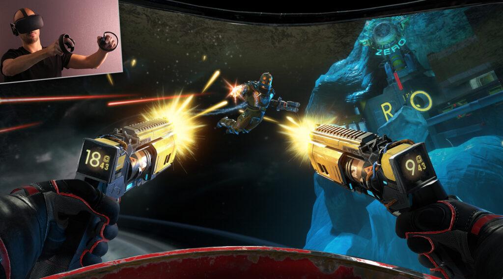 multiplayer shooter gameplay action scene